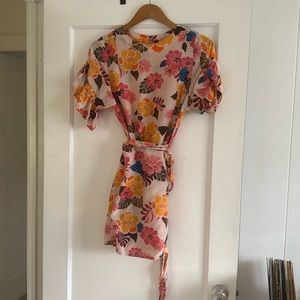 Acacia wraparound dress, floral